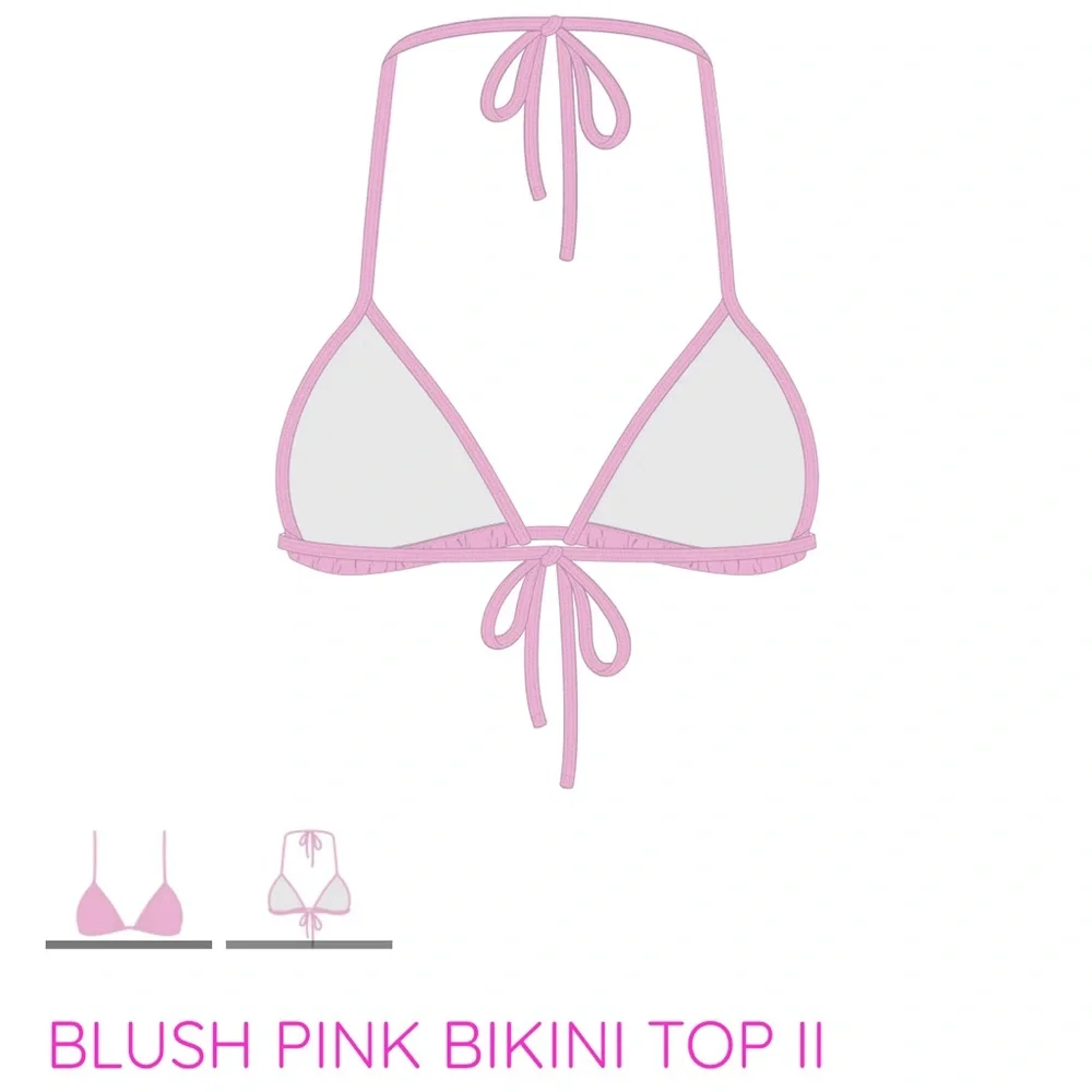 Boutine LA Blush Pink Surf Bottoms & Bikini Top II Size Large - Picture 14 of 15